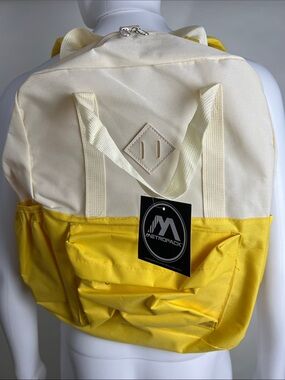 MetroPack Two-Tone Yellow & Cream Backpack